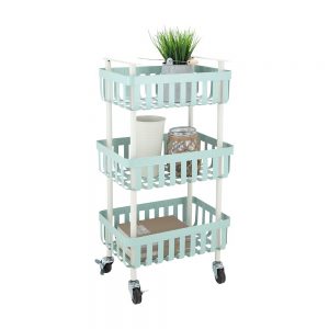 LUPPIO Kệ 3 Tầng 40x27.8x75.5 cm Màu Xanh Lá Nhạt